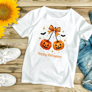 Halloween-Kürbisse Coquette Ästhetik Orange Schlei T-Shirt