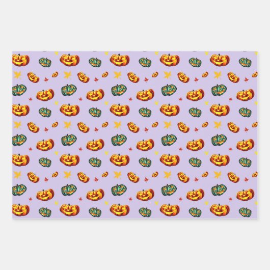 Halloween Kürbisse  Geschenkpapier Set (Vorderseite 2)
