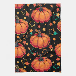 Halloween-Kürbisse Geschirrtuch