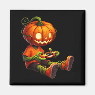 Halloween-Kürbisse Kopf Gamer Video Spiele Jungen Magnet