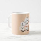 Halloween Kürbisse mit Gesichtern Kaffeetasse (Vorderseite Links)