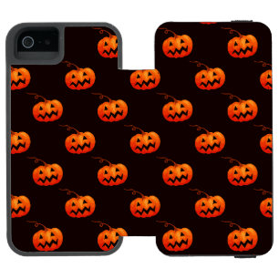 Halloween-Kürbisse, orange Kürbisse, Süßes oder Sa Incipio Watson™ iPhone 5 Geldbörsen Hülle
