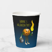 Halloween-Kürbisse Pappbecher (Rückseite)