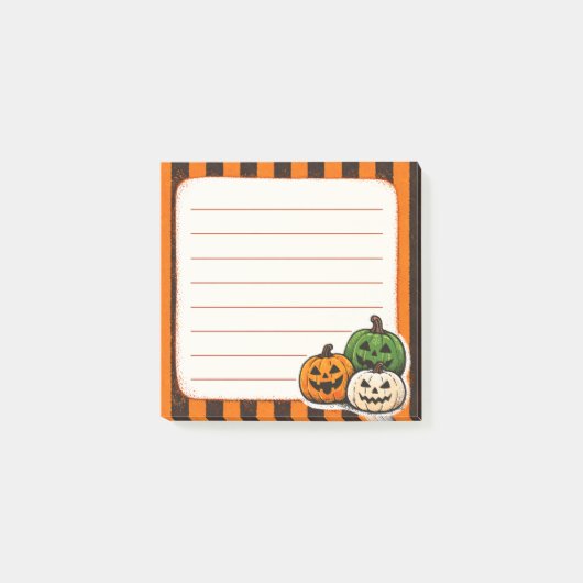 Halloween-Kürbisse Post-it Klebezettel (Vorderseite)