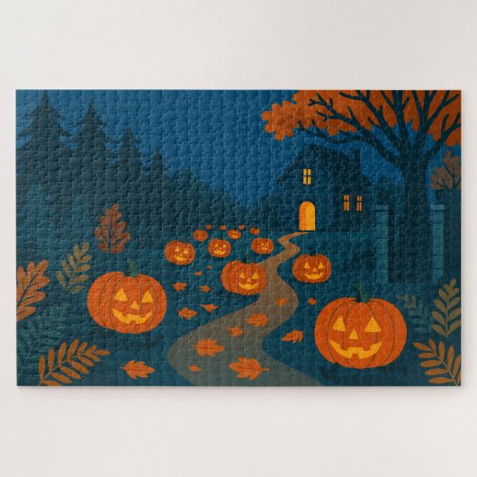 Halloween-Kürbissuche Puzzle (Horizontal)