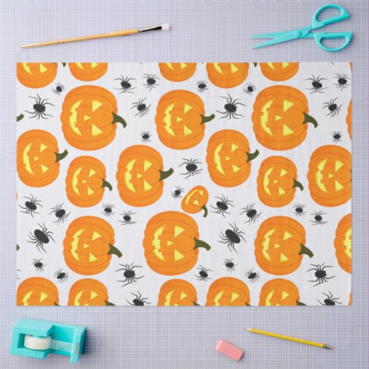 Halloween-Kürbisumzug Seidenpapier (Basteln)