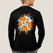 Halloween-Kürbisumzug Tri-Blend Shirt (Rückseite)