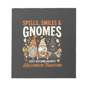 Halloween Kuschel-Gnom-Treffen Notizblock