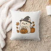 Halloween Kussen – Pomeranian met Heksenhoed Kissen (Decke)