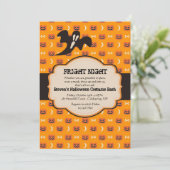 Halloween Label-Einladung Einladung (Stehend Vorderseite)