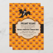 Halloween Label-Einladung Einladung (Vorne/Hinten)