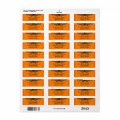 Halloween-Label - Orange & Black (Vorne)