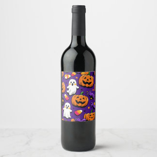Halloween-Label Weinetikett