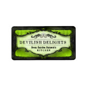 Halloween Labels - Lime Green Custom Halloween Adressaufkleber (Vorne)