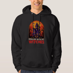 Halloween-Labor-Monster-Kürbis-Mond-Vektor Hoodie