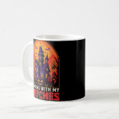 Halloween-Labor-Monster-Kürbis-Mond-Vektor Kaffeetasse (Vorderseite Links)