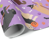 Halloween Labradoodle / Goldendoodle Geschenkpapier (Rolleneckpunkt)