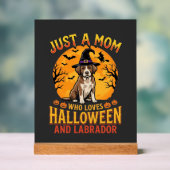 Halloween Labrador Mama Hexenhund Design_1 Acrylschild (Neutral)