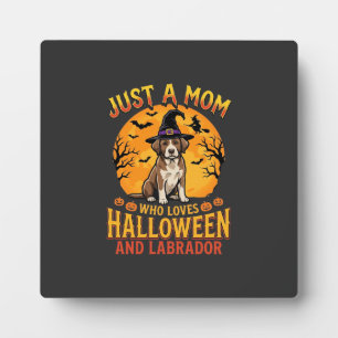 Halloween Labrador Mama Hexenhund Design_1 Fotoplatte