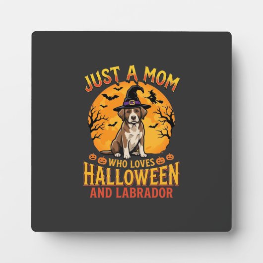 Halloween Labrador Mama Hexenhund Design_1 Fotoplatte (Vorderseite)