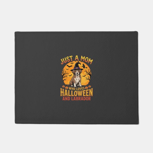 Halloween Labrador Mama Hexenhund Design_1 Fußmatte (Vorderseite)