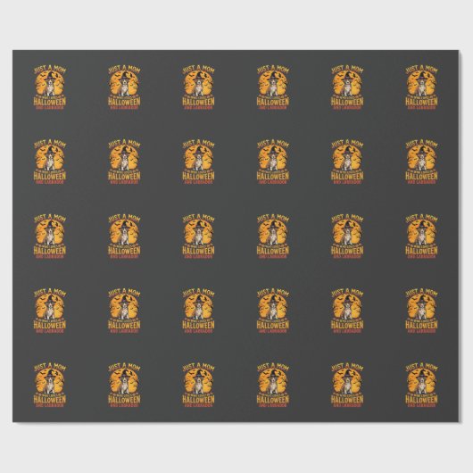 Halloween Labrador Mama Hexenhund Design_1 Geschenkpapier (Flach)