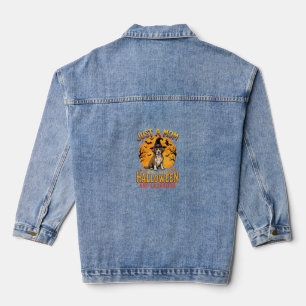 Halloween Labrador Mama Hexenhund Design_1 Jeansjacke