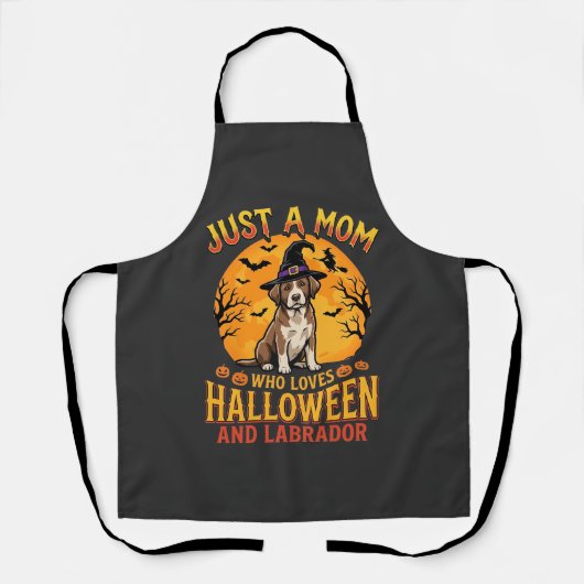 Halloween Labrador Mama Hexenhund Design_1 Schürze (Vorderseite)