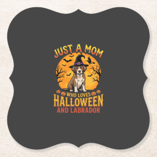 Halloween Labrador Mama Hexenhund Design_1 Untersetzer
