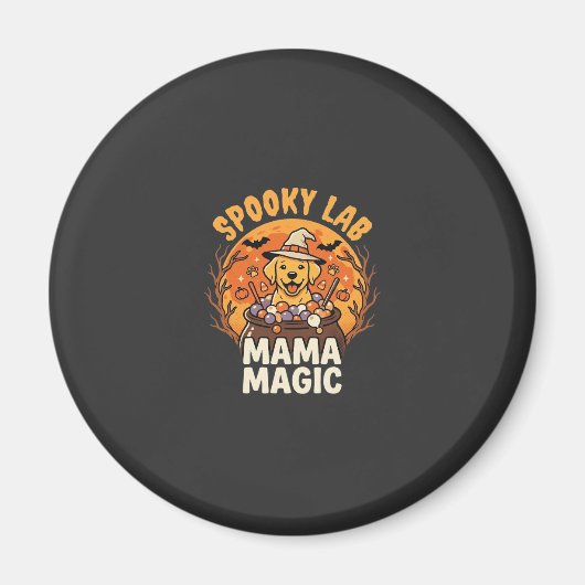 Halloween Labrador Mama Magie Magnet (Vorne)