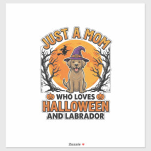 Halloween Labrador Mama Vintage Hund Design_1 Aufkleber