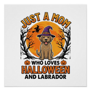 Halloween Labrador Mama Vintage Hund Design_1 Poster