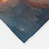 Halloween Labrador mit Pumpkins Beängstigend Fleecedecke (Ecke)