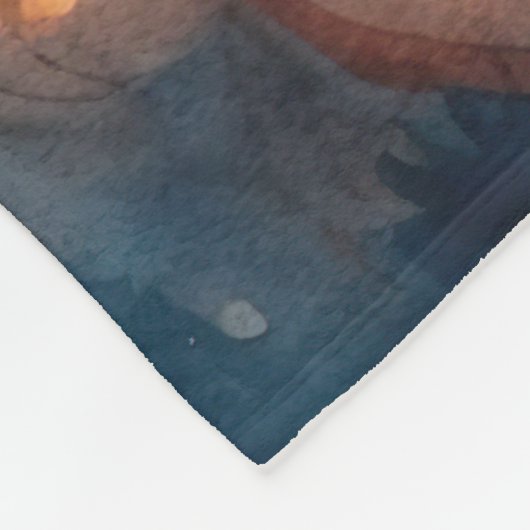 Halloween Labrador mit Pumpkins Beängstigend Fleecedecke (Ecke)