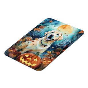 Halloween Labrador mit Pumpkins Beängstigend Magnet