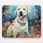 Halloween Labrador mit Pumpkins Beängstigend Mousepad (Vorne)