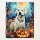 Halloween Labrador mit Pumpkins Beängstigend Planer (Vorderseite)