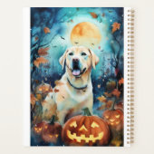 Halloween Labrador mit Pumpkins Beängstigend Planer (Rückseite)