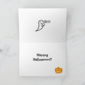 Halloween Labrador Puppies und Pumpkins Karte (Innenseite)