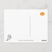 Halloween Labrador Puppies und Pumpkins Postkarte (Rückseite)