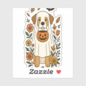 Halloween Labrador Retriever Blume Aufkleber (Blatt)