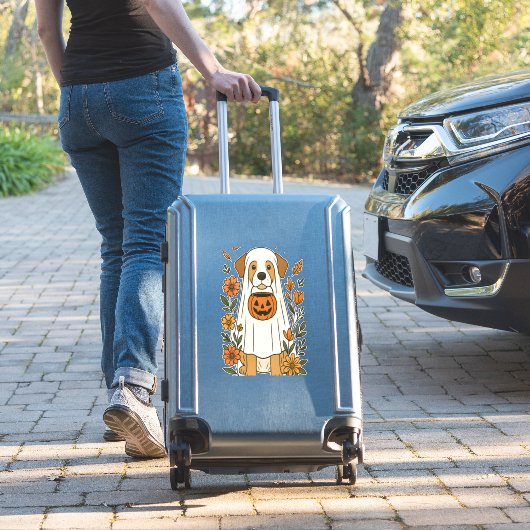 Halloween Labrador Retriever Blume Aufkleber (Koffer Insitu)