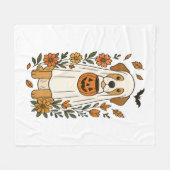 Halloween Labrador Retriever Blume Fleecedecke (Vorderseite (Horizontal))