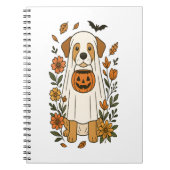 Halloween Labrador Retriever Blume Notizblock (Vorderseite)