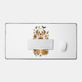 Halloween Labrador Retriever Blume Schreibtischunterlage (Tastatur & Maus)