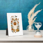 Halloween Labrador Retriever Blumen Fotoplatte (Seite)