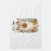Halloween Labrador Retriever Blumen Geschirrtuch (Vertikal)