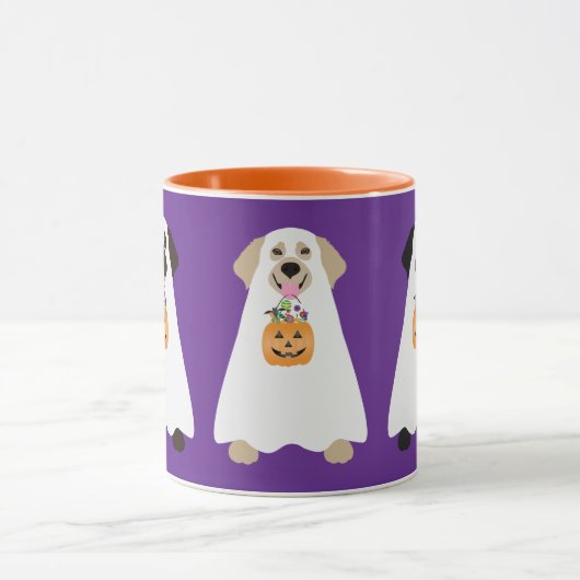 Halloween Labrador Retriever Ghost Dogs Tasse (Zentrum)