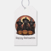 Halloween Labrador Retriever Hunde Hexenhats Geschenkanhänger (Vorderseite)