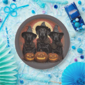 Halloween Labrador Retriever Hunde Hexenhats Pappteller (Party)